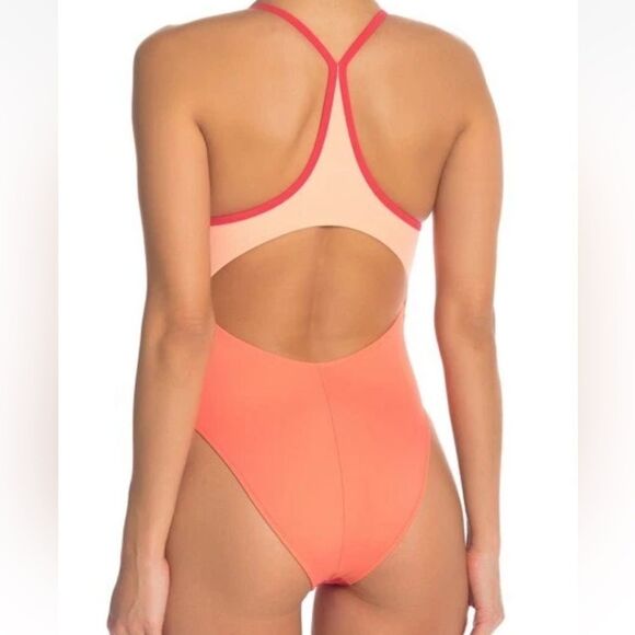 Outdoor Voices Red and Orange One Piece Swimsuit - Picture 4 of 5